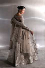 Zarposh Seraphine Embroidered Organza Unstitched 3Pc Suit - NOVELLE