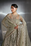 Zarposh Seraphine Embroidered Net Unstitched 3Pc Suit - WILLOW