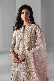 Zarposh Seraphine Embroidered Organza Unstitched 3Pc Suit - Ember