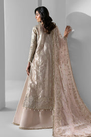 Zarposh Seraphine Embroidered Organza Unstitched 3Pc Suit - Ember