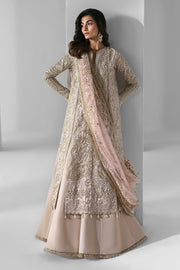 Zarposh Seraphine Embroidered Organza Unstitched 3Pc Suit - Ember