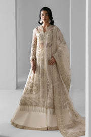 Zarposh Seraphine Embroidered Organza Unstitched 3Pc Suit - Eclipse