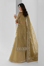 Zarposh Seraphine Embroidered Organza Unstitched 3Pc Suit - Elixir