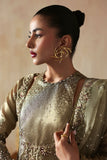 Zarposh Jahanara Festive Embroidered Indian Tissue Unstitched 3Pc Suit - Areezah