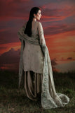 Zarposh Moonlit Muse Embroidered Chiffon Unstitched 3Pc Suit - Nerine