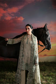 Zarposh Moonlit Muse Embroidered Chiffon Unstitched 3Pc Suit - Nerine