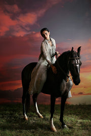 Zarposh Moonlit Muse Embroidered Chiffon Unstitched 3Pc Suit - Lumen