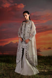 Zarposh Moonlit Muse Embroidered Chiffon Unstitched 3Pc Suit - Lumen