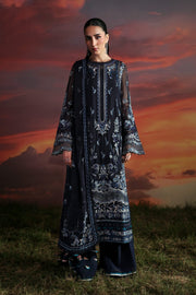 Zarposh Moonlit Muse Embroidered Chiffon Unstitched 3Pc Suit - Muse