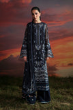 Zarposh Moonlit Muse Embroidered Chiffon Unstitched 3Pc Suit - Muse