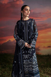 Zarposh Moonlit Muse Embroidered Chiffon Unstitched 3Pc Suit - Muse