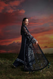 Zarposh Moonlit Muse Embroidered Chiffon Unstitched 3Pc Suit - Muse
