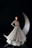 Zarposh Moonlit Muse Embroidered Chiffon Unstitched 3Pc Suit - Verae