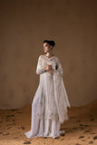 Zarposh Moonlit Muse Embroidered Chiffon Unstitched 3Pc Suit - Mystique