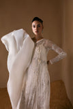 Zarposh Moonlit Muse Embroidered Chiffon Unstitched 3Pc Suit - Mystique