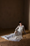Zarposh Moonlit Muse Embroidered Chiffon Unstitched 3Pc Suit - Mystique