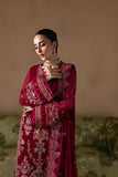 Zarposh Moonlit Muse Embroidered Chiffon Unstitched 3Pc Suit - Poise