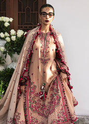 Hussain Rehar Embroidered Karandi Unstitched 3Pc Suit - Lali