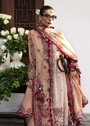 Hussain Rehar Embroidered Karandi Unstitched 3Pc Suit - Lali
