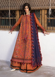 Hussain Rehar Embroidered Karandi Unstitched 3Pc Suit - Kamal