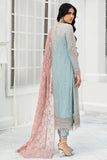 Zarif De Luxury Unstitched Formal 3Pc Chiffon Suit ZDL-04 BLUE MIST