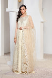 Pareesia by Zarif Luxury Formal Net 3Pc Suit ZP-05 Ivory