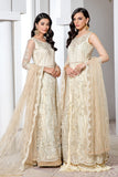 Pareesia by Zarif Luxury Formal Net 3Pc Suit ZP-05 Ivory