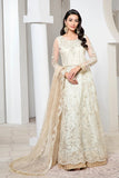 Pareesia by Zarif Luxury Formal Net 3Pc Suit ZP-05 Ivory