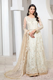 Pareesia by Zarif Luxury Formal Net 3Pc Suit ZP-05 Ivory