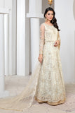 Pareesia by Zarif Luxury Formal Net 3Pc Suit ZP-05 Ivory