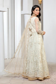 Pareesia by Zarif Luxury Formal Net 3Pc Suit ZP-05 Ivory