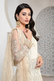 Pareesia by Zarif Luxury Formal Net 3Pc Suit ZP-05 Ivory