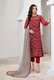 Pareesia by Zarif Luxury Formal Chiffon 3Pc Suit ZP-06 Crimson