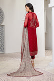 Pareesia by Zarif Luxury Formal Chiffon 3Pc Suit ZP-06 Crimson