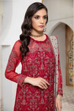 Pareesia by Zarif Luxury Formal Chiffon 3Pc Suit ZP-06 Crimson