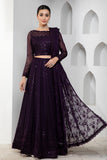 Pareesia by Zarif Luxury Formal Chiffon 3Pc Suit ZP-02 Dark Orchid