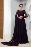 Pareesia by Zarif Luxury Formal Chiffon 3Pc Suit ZP-02 Dark Orchid