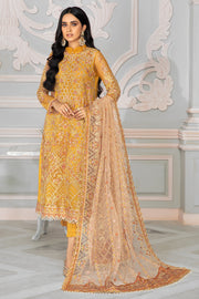 ZARIF Bahaar Unstitched Formal Embroidered 3Pc Suit ZB-03 GOLDIER