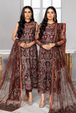 ZARIF Bahaar Unstitched Formal Embroidered 3Pc Suit ZB-06 MOCHA