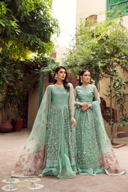 Alizeh Fashion Shahtaj Formal Wedding Embroidered 3PC Suit D-02 Anarkali