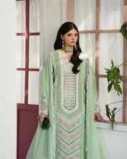 Zevk Flora Festive Embroidered Lawn Unstitched 3Pc Suit - ROSEMARY