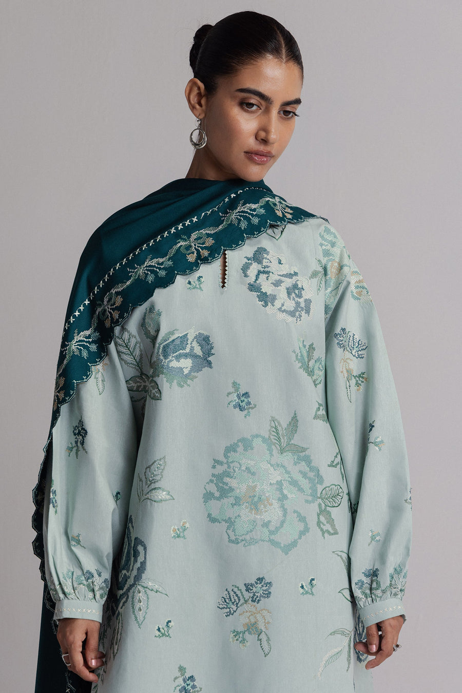 Coco Zara Shahjahan Embroidered Karandi Unstitched 3Pc D-3B RAKHSH