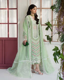 Zevk Flora Festive Embroidered Lawn Unstitched 3Pc Suit - ROSEMARY