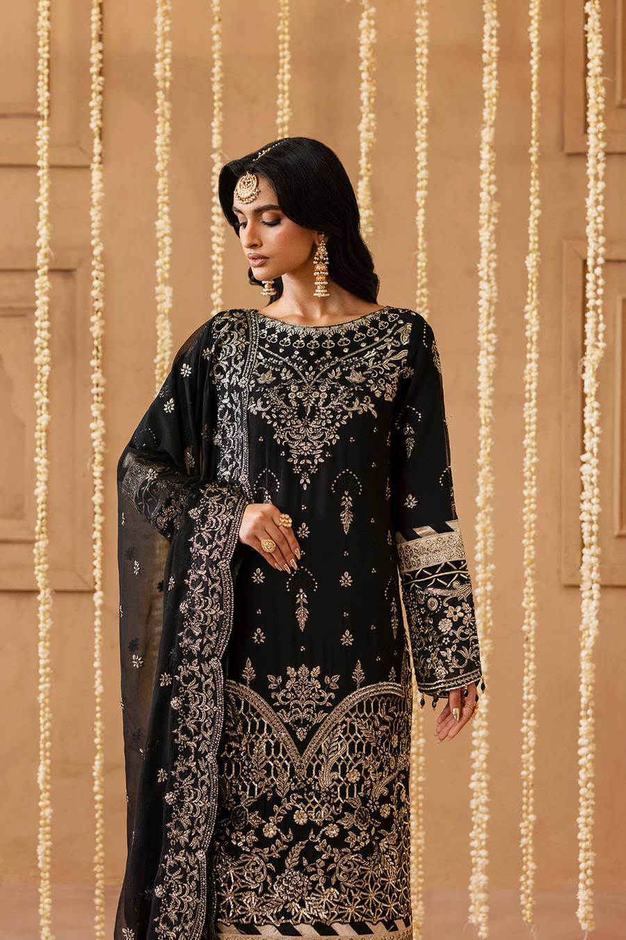 Emaan Adeel Sheherzadi Embroidered Chiffon Unstitched 3Pc Suit - SAHAR