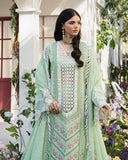 Zevk Flora Festive Embroidered Lawn Unstitched 3Pc Suit - ROSEMARY