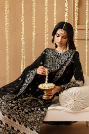 Emaan Adeel Sheherzadi Embroidered Chiffon Unstitched 3Pc Suit - SAHAR