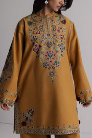 Coco Zara Shahjahan Embroidered Karandi Unstitched 3Pc D-2A OCHRE