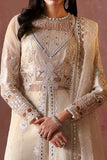 Tara by Sardinia Embroidered Organza Unstitched 3Pc Suit - Dove