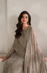 Zarif Muse Thread Embroidered Chiffon Unstitched 3Pc Suit ZE-MT-08 Aabroo