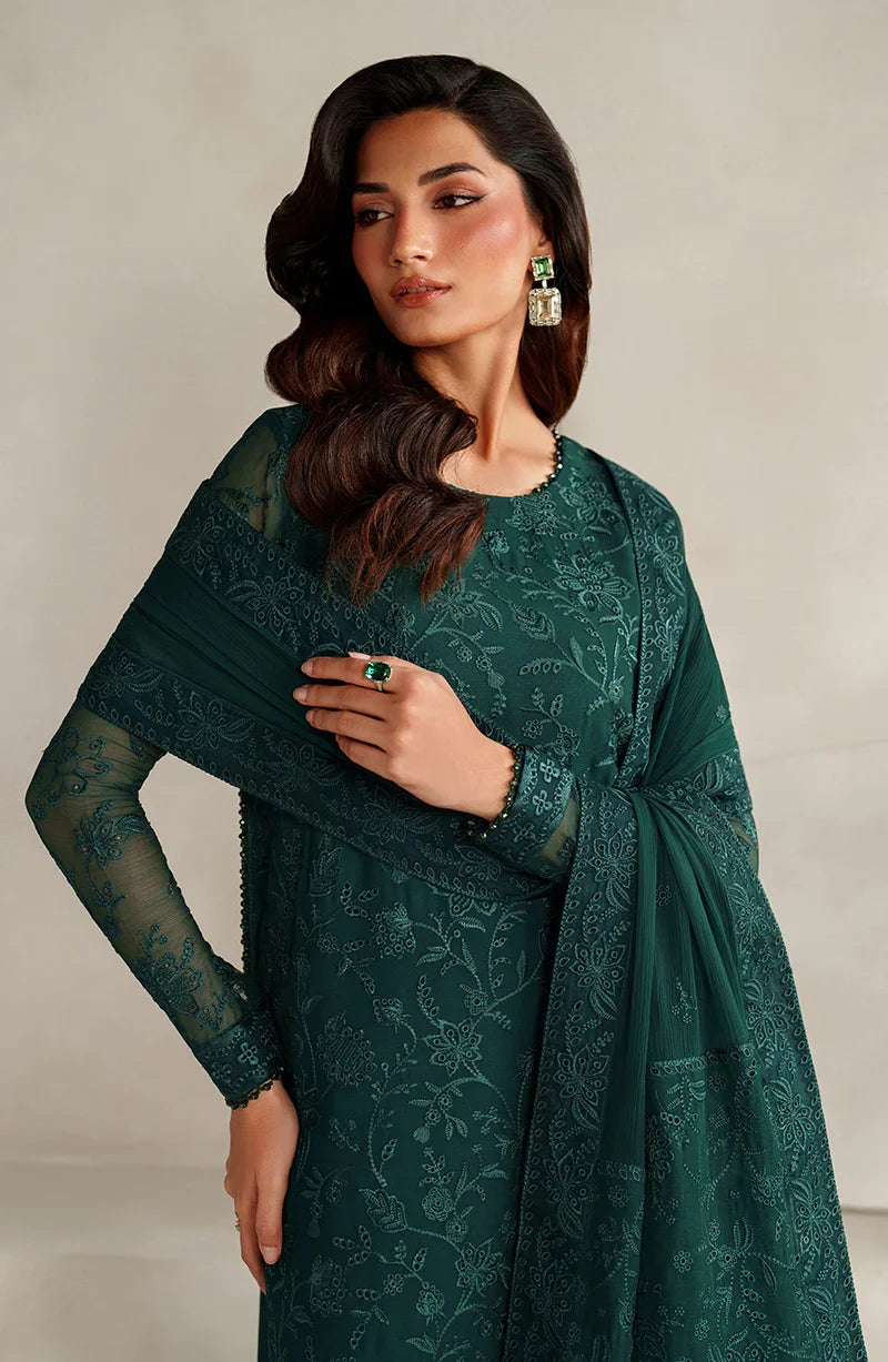 Zarif Muse Thread Embroidered Chiffon Unstitched 3Pc Suit ZE-MT-06 Sayah
